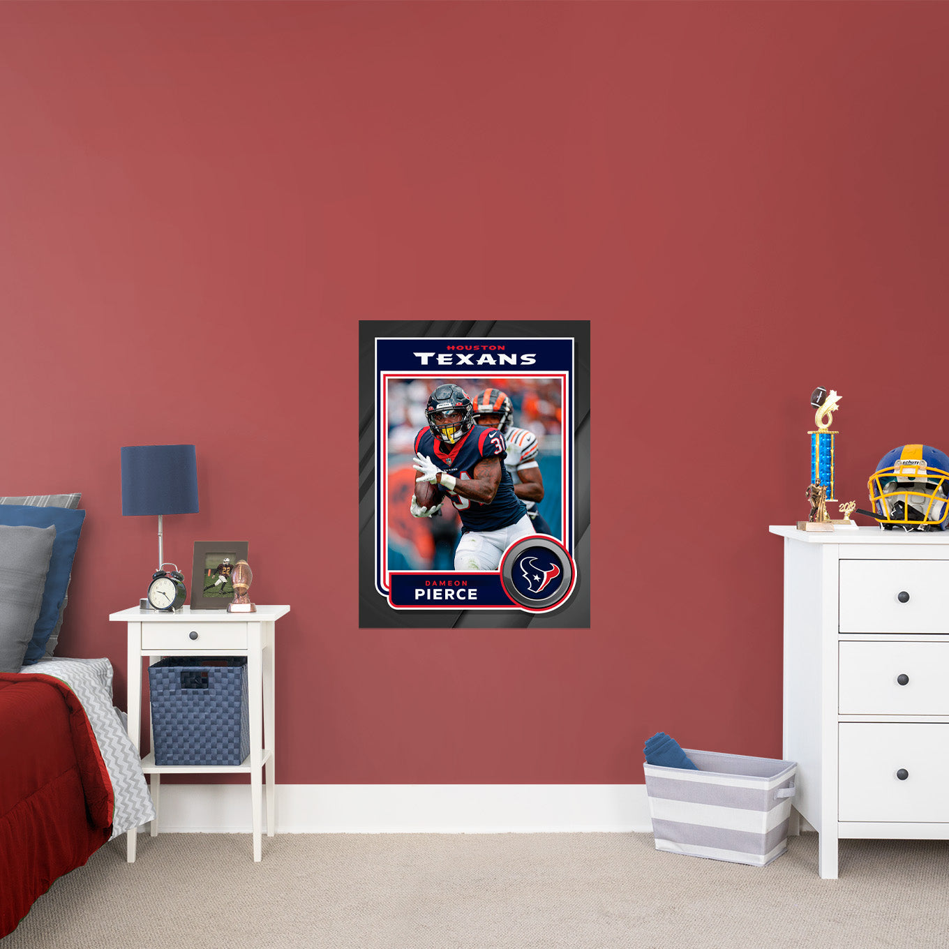 Houston Texans: Dameon Pierce Poster - Officially Licensed NFL Removable Adhesive Decal