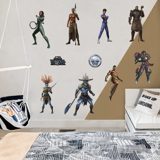 Black Panther Wakanda Forever:  Characters Collection        - Officially Licensed Marvel Removable     Adhesive Decal