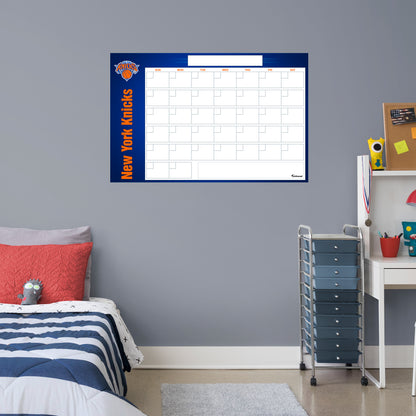New York Knicks Dry Erase Calendar  - Officially Licensed NBA Removable Wall Decal