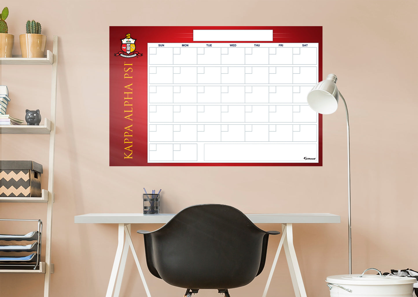 Kappa Alpha Psi:  Calendar Dry Erase        - Officially Licensed Fraternity Removable     Adhesive Decal