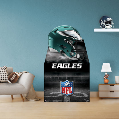Philadelphia Eagles:   Helmet  Life-Size   Foam Core Cutout  - Officially Licensed NFL    Stand Out