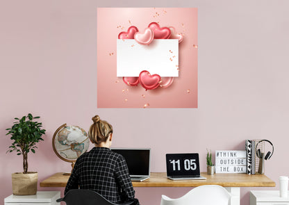 Valentine's Day: Balloons Dry Erase        -   Removable     Adhesive Decal