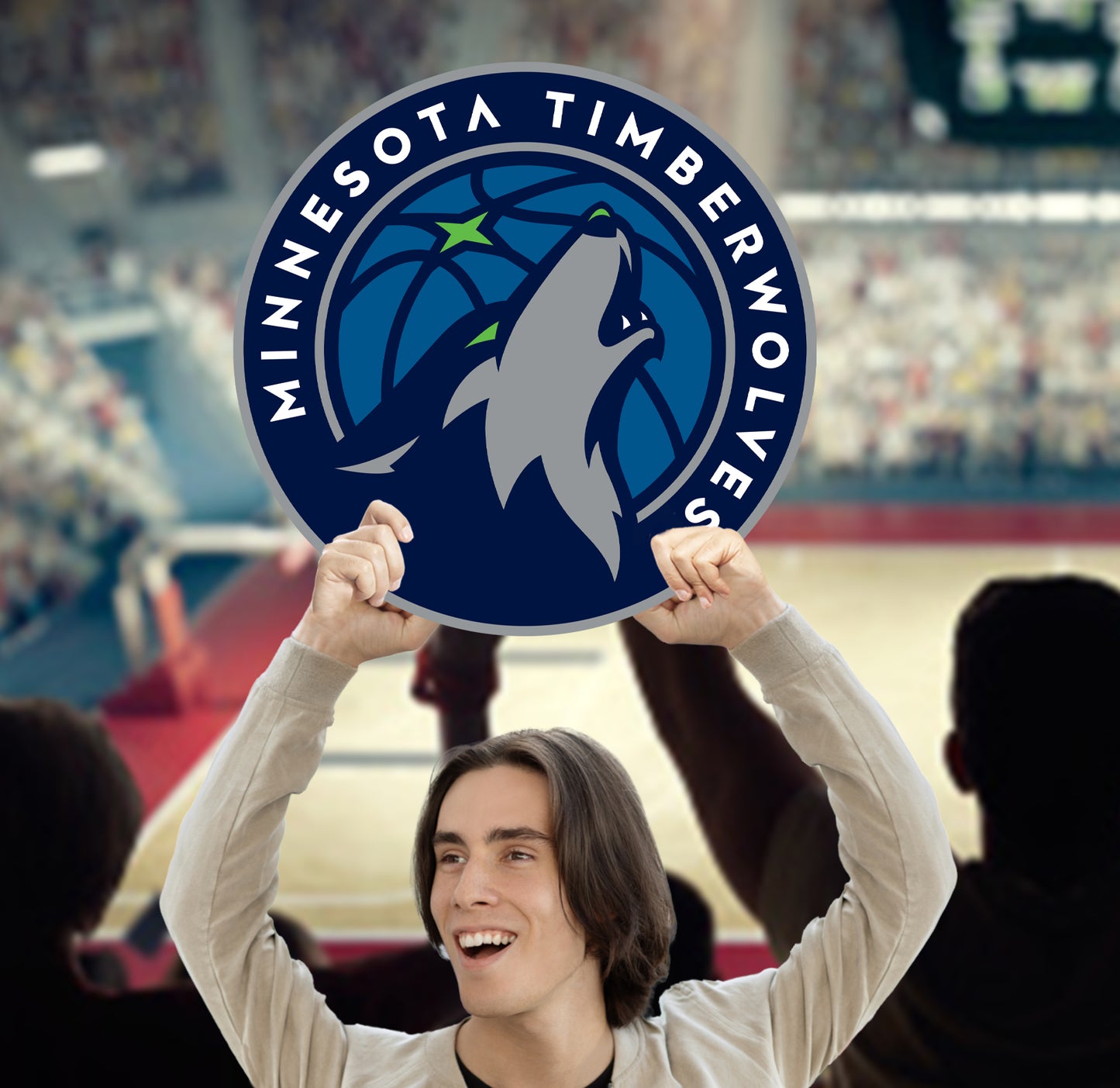 Minnesota Timberwolves:   Logo   Foam Core Cutout  - Officially Licensed NBA    Big Head
