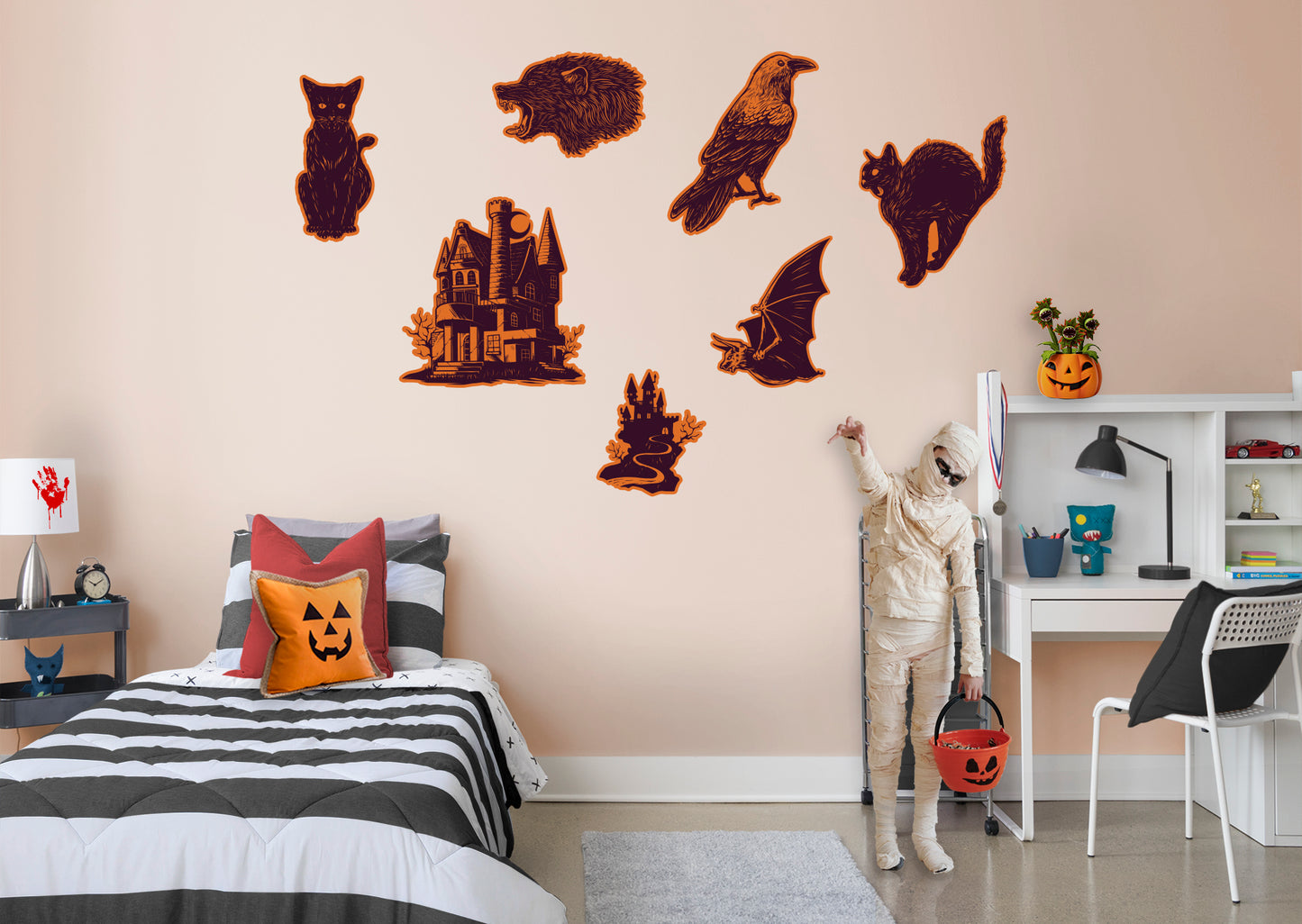 Halloween:  Haunted Collection        -   Removable     Adhesive Decal
