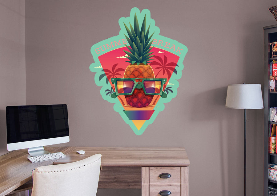 Seasons Decor:  Summer Break Icon        -   Removable     Adhesive Decal