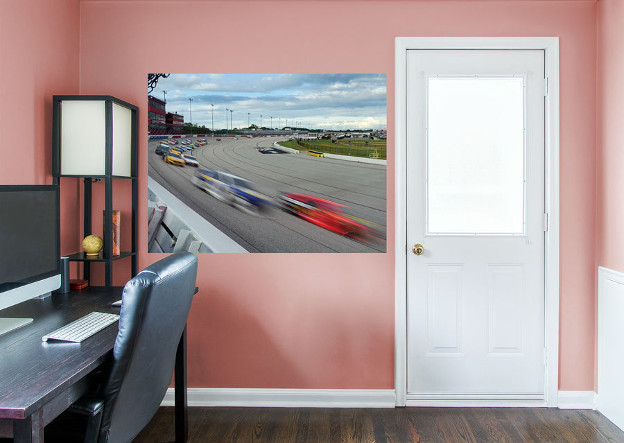 Darlington Raceway - The Turn - Peel & Stick Poster - Official NASCAR - Reusable Vinyl Wall Decal