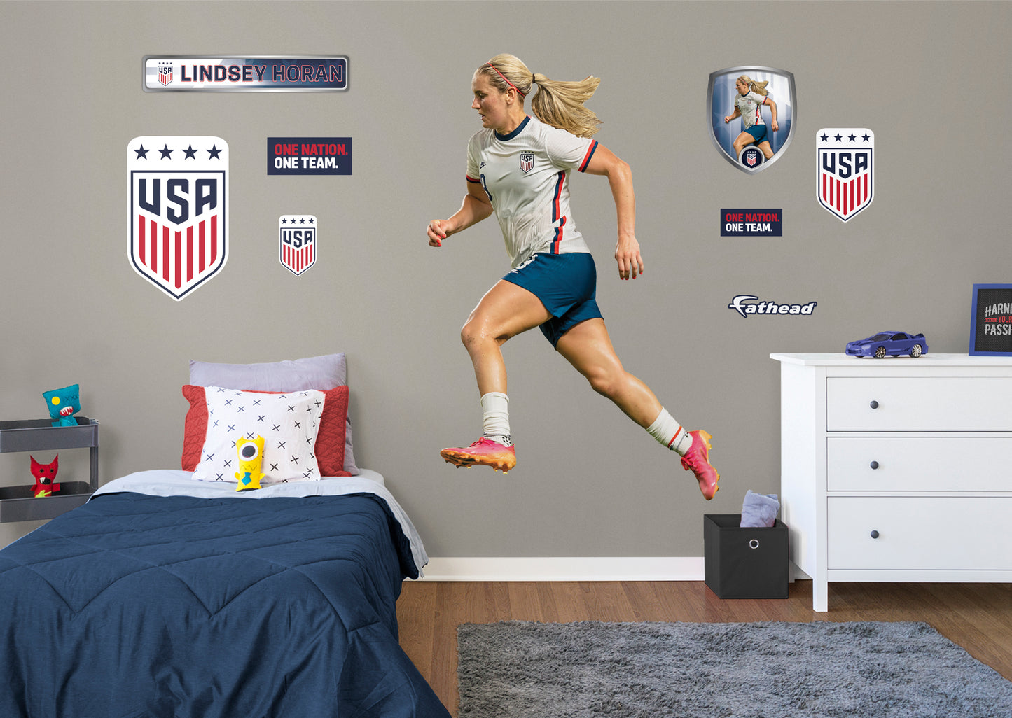 Lindsey Horan         - Officially Licensed US Soccer Removable     Adhesive Decal