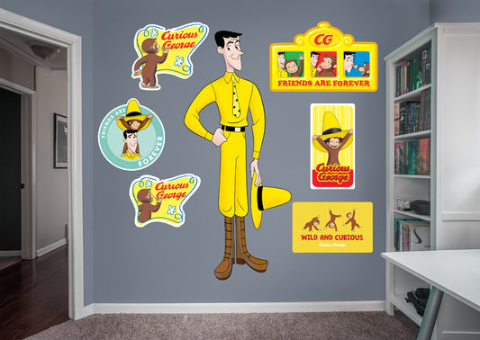 Curious George: Ted RealBig        - Officially Licensed NBC Universal Removable Wall   Adhesive Decal
