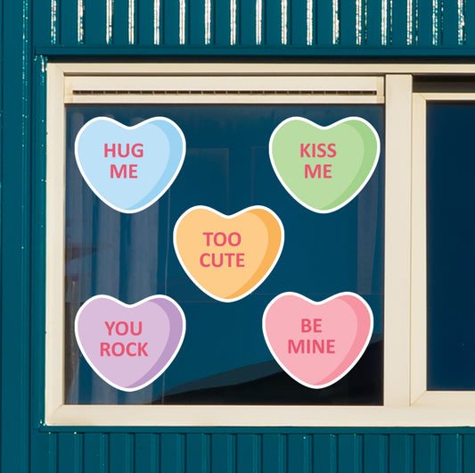 Valentine's Day:  You Rock Window Clings        -   Removable Window   Static Decal