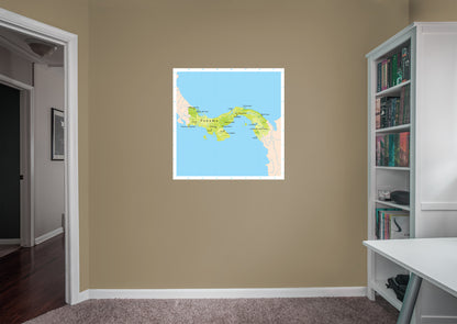 Maps of North America: Panama Mural        -   Removable Wall   Adhesive Decal