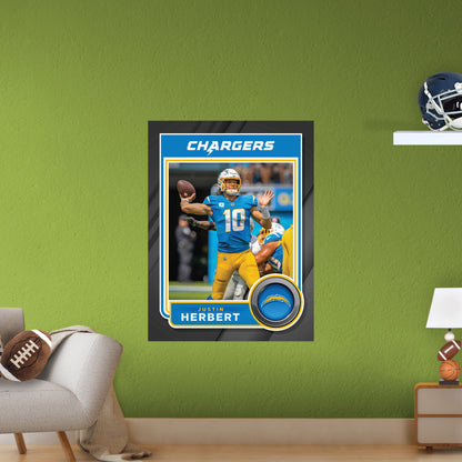 Justin Herbert Los Angeles Chargers Football Poster Man Cave 