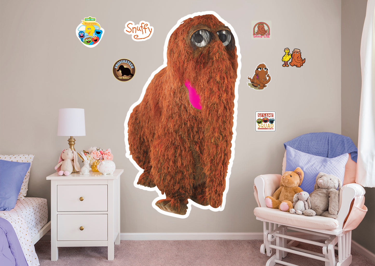 Snuffleupagus RealBig        - Officially Licensed Sesame Street Removable     Adhesive Decal