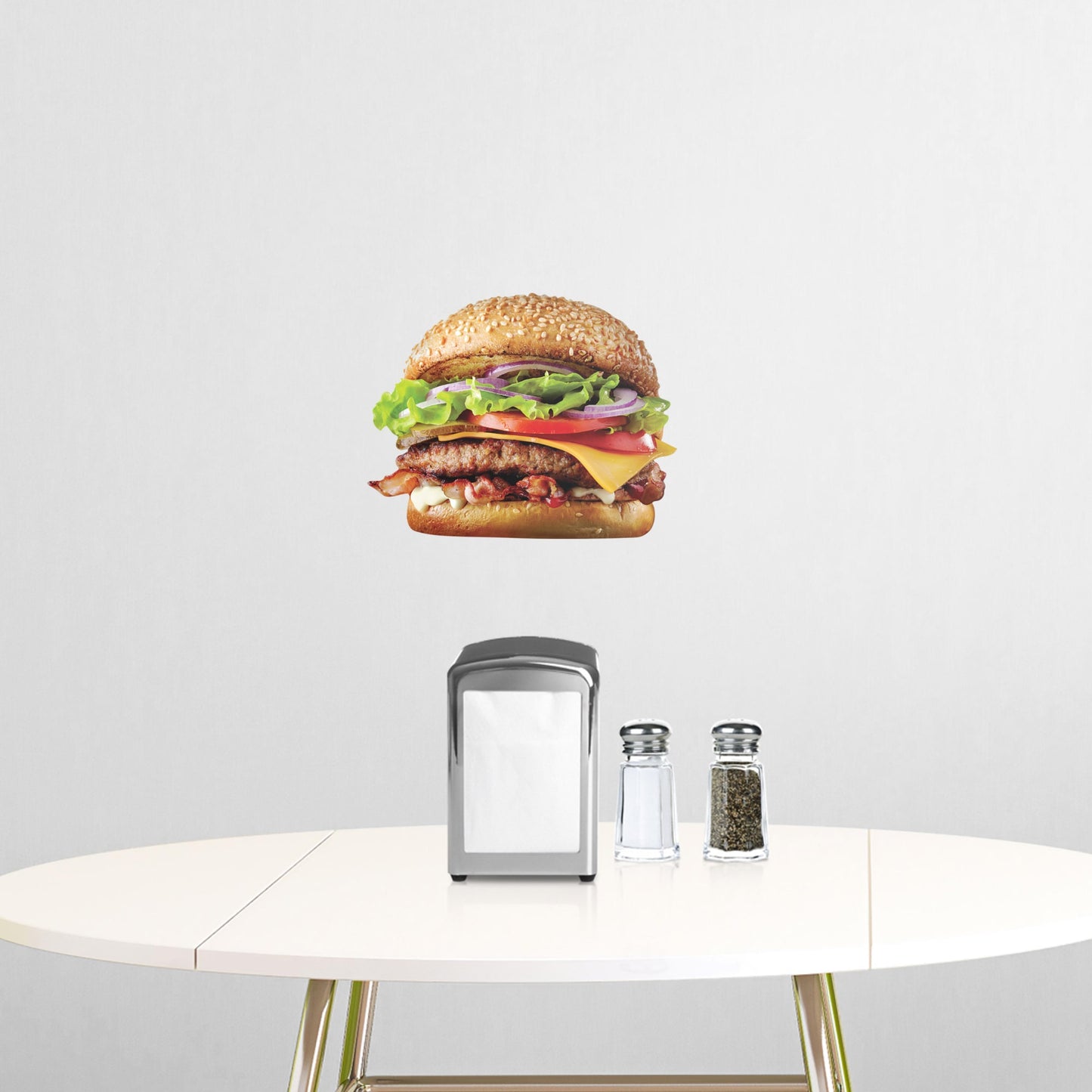 Giant Cheeseburger + 2 Decals (40"W x 33"H)
