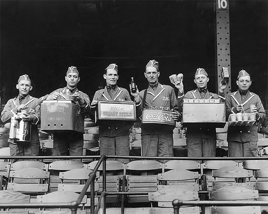 Briggs Stadium vendors before a 1938 game - Officially Licensed Detroit News Canvas