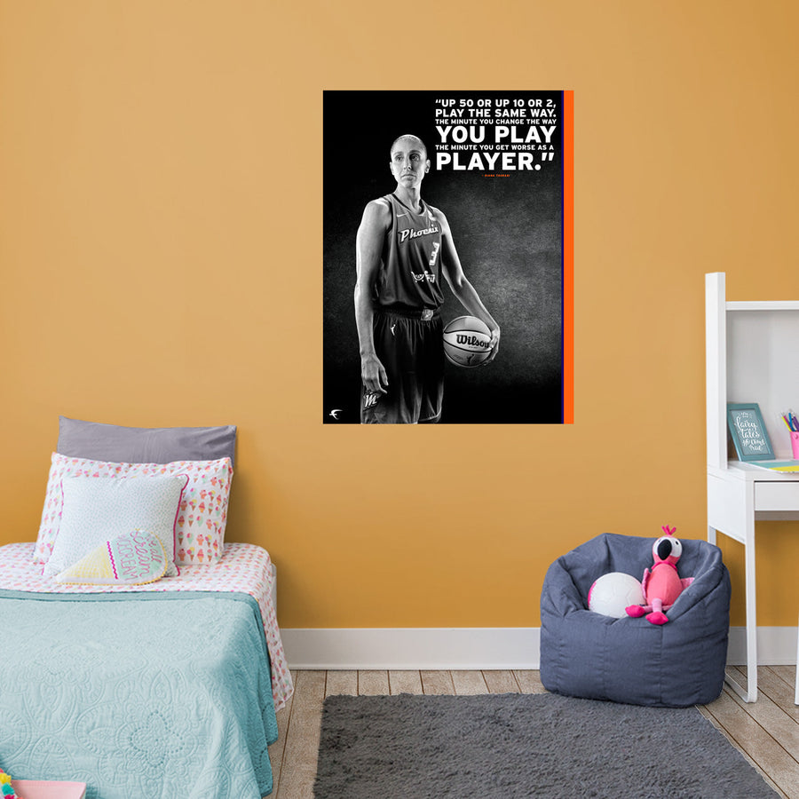 Diana Taurasi - Inspirational - Peel & Stick Poster - Official WNBA - Phoenix Mercury - Reusable Vinyl Wall Decal