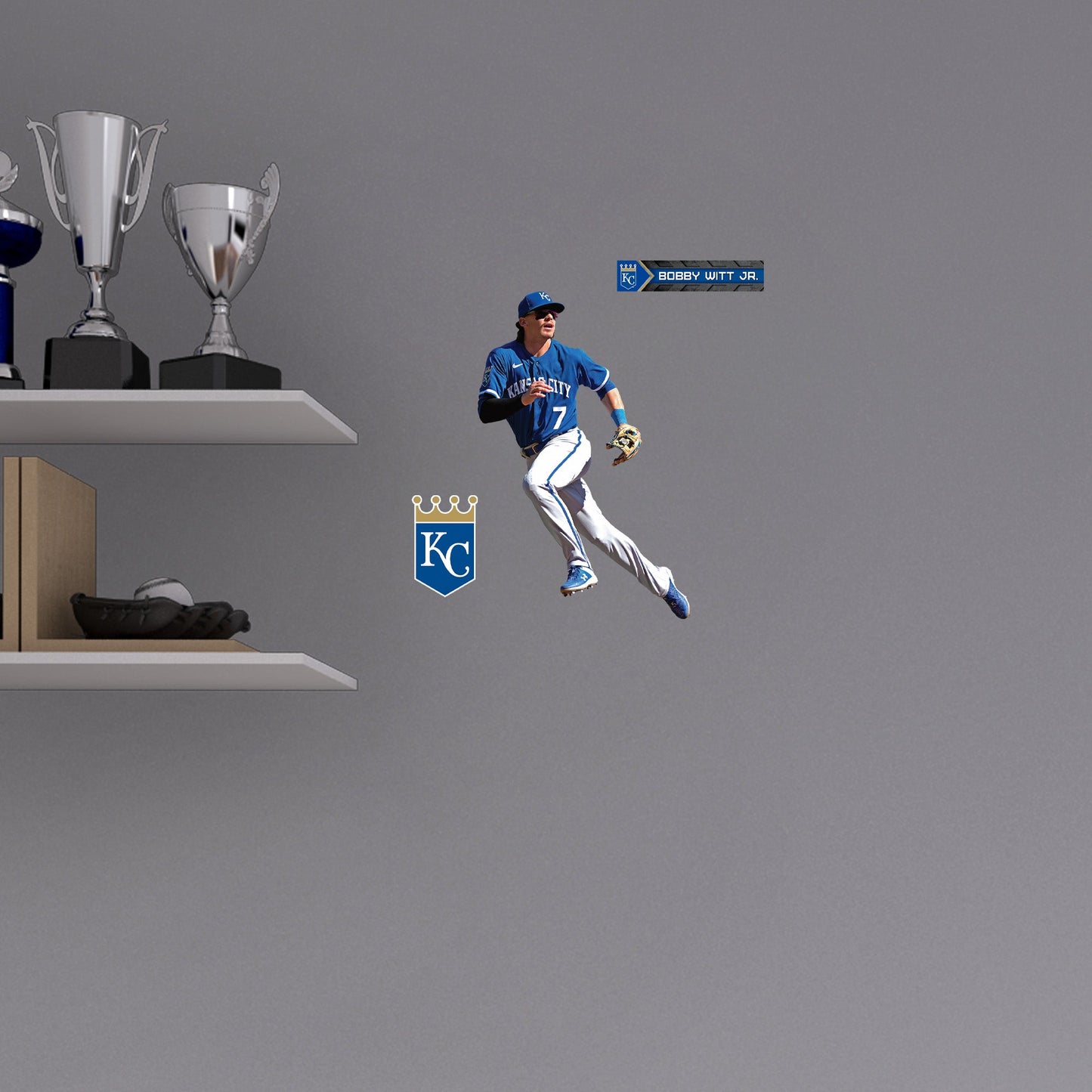 Kansas City Royals: Bobby Witt Jr.  Fielding        - Officially Licensed MLB Removable     Adhesive Decal