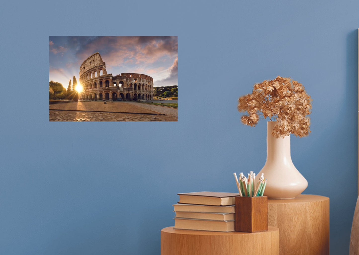 Popular Landmarks: Rome Coloseum Realistic Poster - Removable Adhesive Decal
