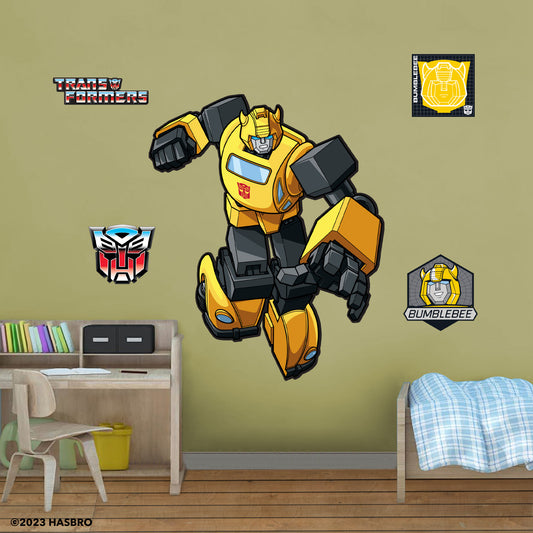 Transformers Classic: Bumblebee RealBig        - Officially Licensed Hasbro Removable     Adhesive Decal