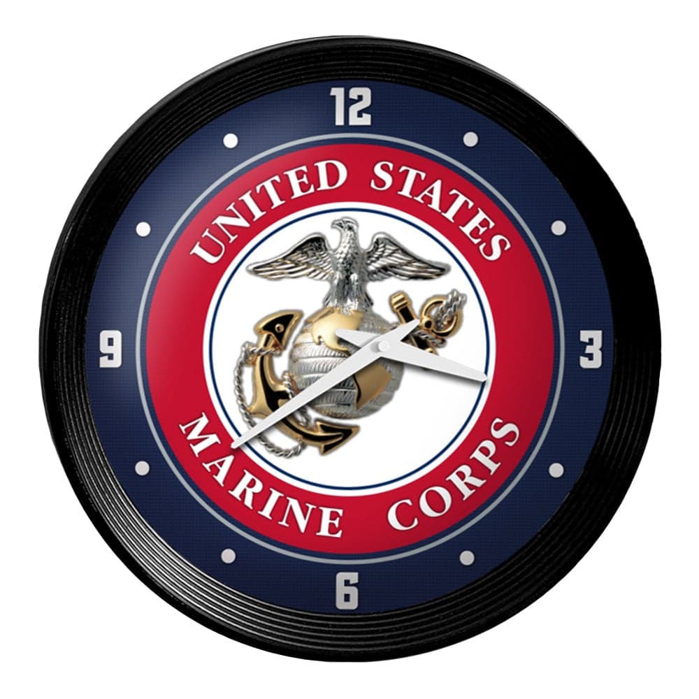 US Marine Corps: Ribbed Frame Wall Clock - The Fan-Brand