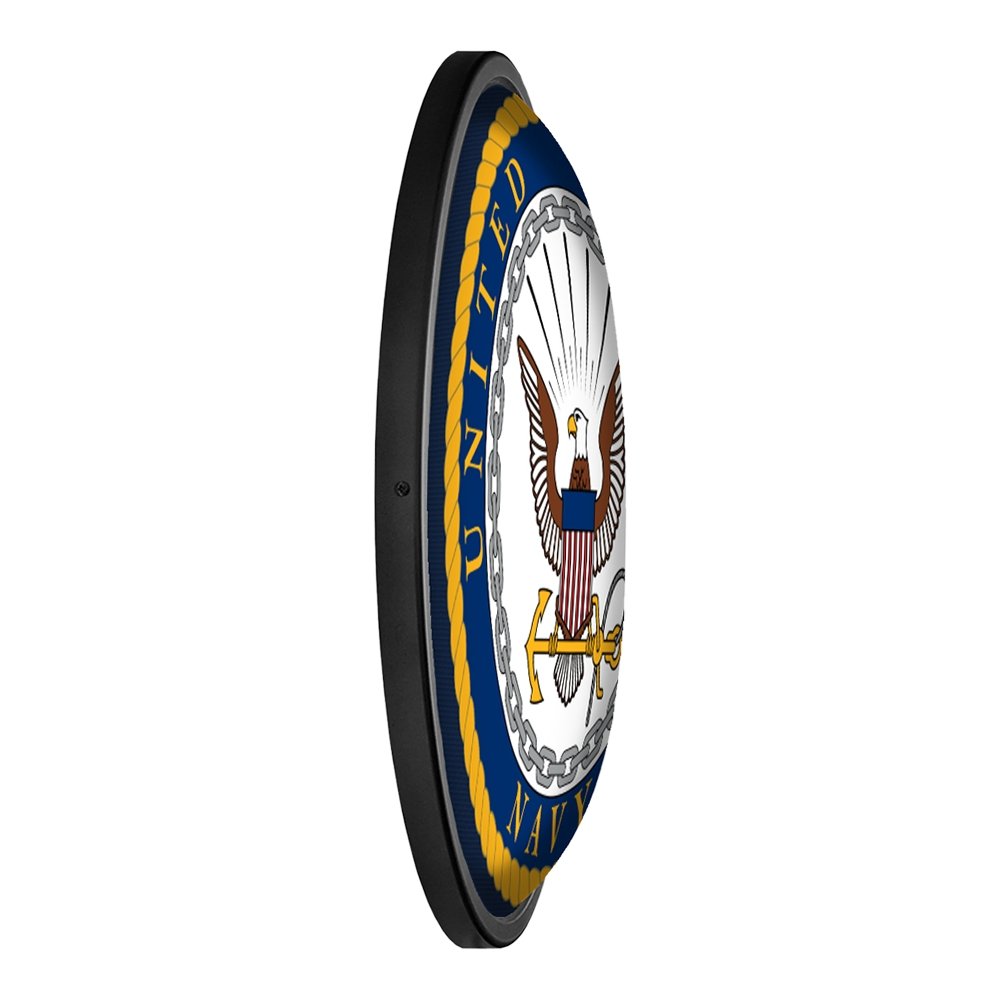 US Navy: Round Slimline Lighted Wall Sign