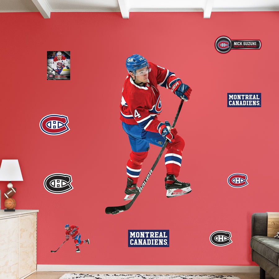 Nick Suzuki - RealBig Collection - Official NHL - Montreal Canadiens - Reusable Vinyl Wall Decals #1