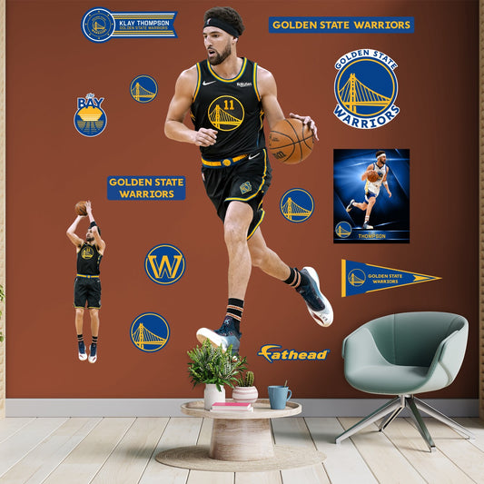 Golden State Warriors: Klay Thompson 2022 City Jersey        - Officially Licensed NBA Removable     Adhesive Decal