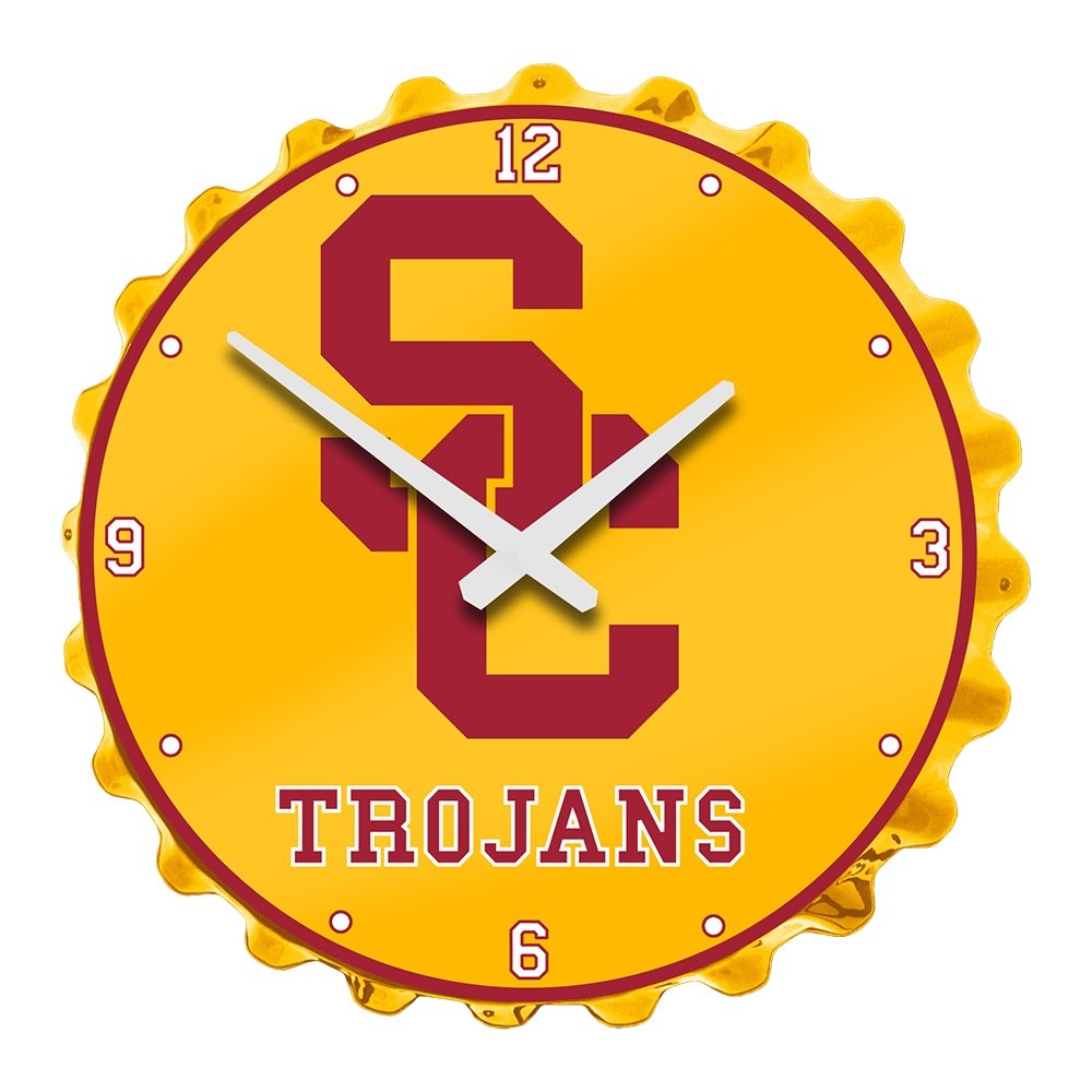 USC Trojans: Bottle Cap Wall Clock - The Fan-Brand