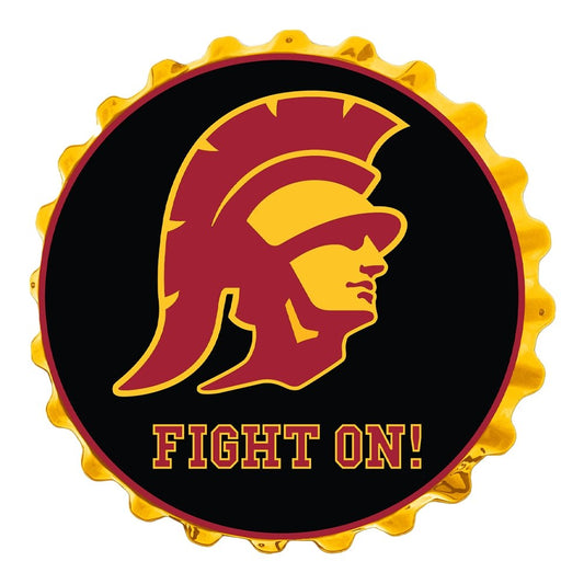USC Trojans: Fight On - Bottle Cap Wall Sign - The Fan-Brand