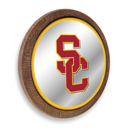 USC Trojans: SC- "Faux" Barrel Top Mirrored Wall Sign - The Fan-Brand