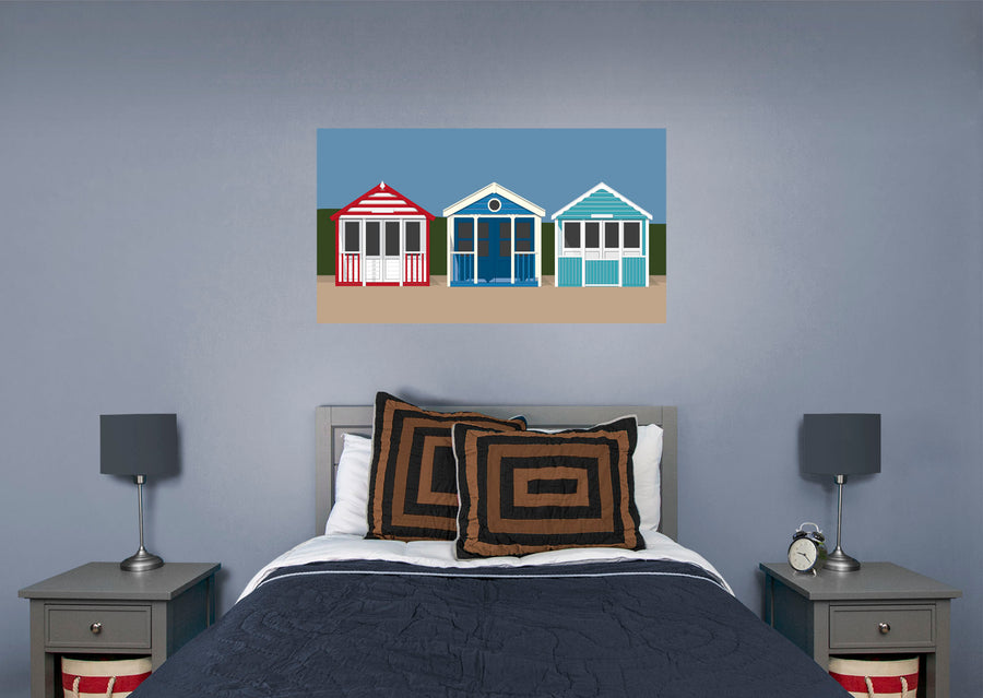 Seasons Decor:  Summer Houses Mural        -   Removable Wall   Adhesive Decal