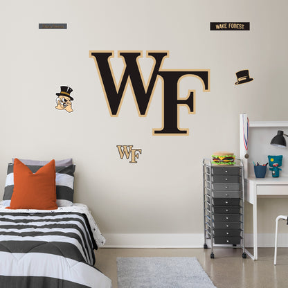 Wake Forest Demon Decons:   Logo        - Officially Licensed NCAA Removable     Adhesive Decal