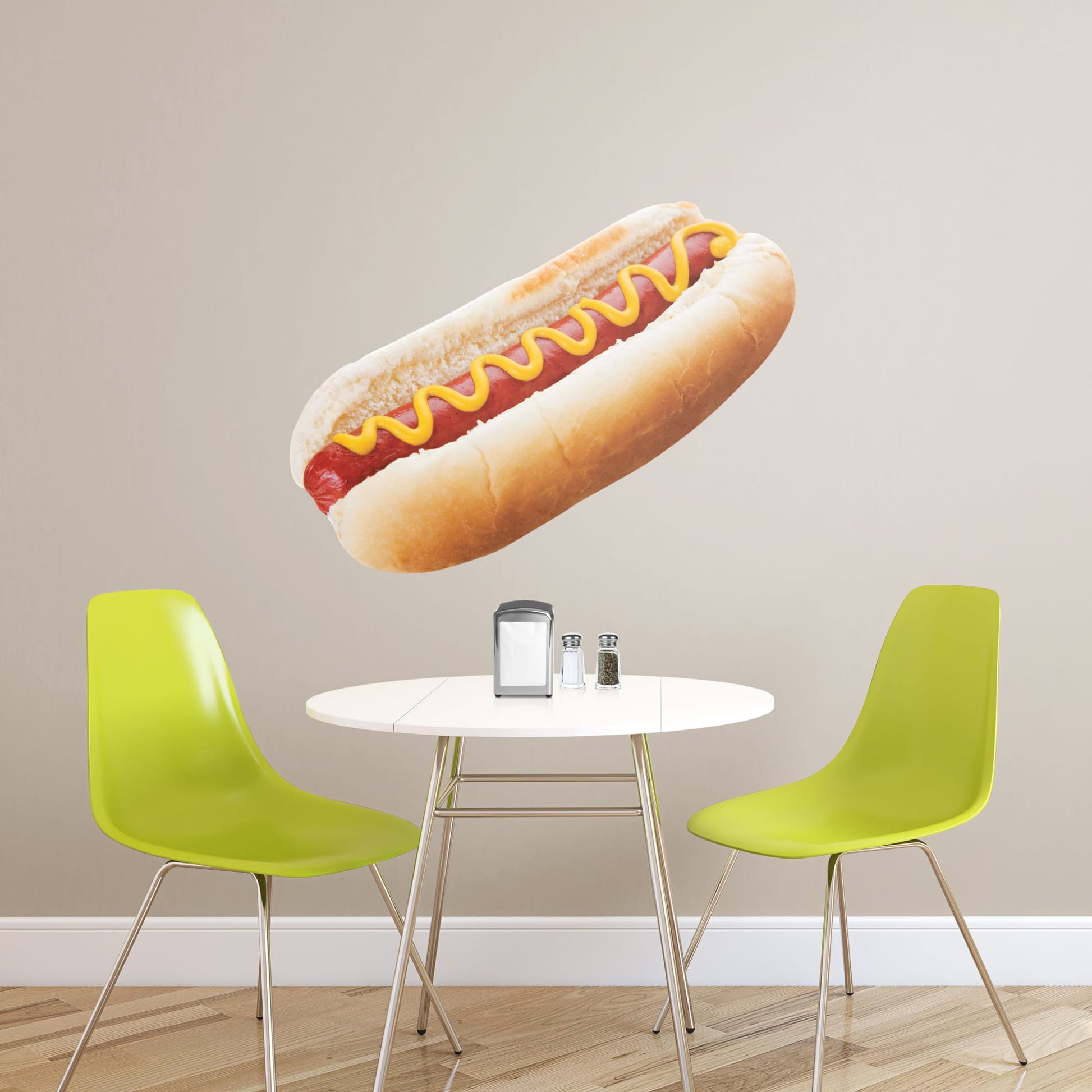 Giant Hot Dog + 2 Decals (49"W x 36"H)