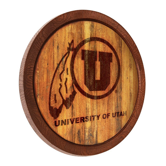 Utah Utes: Branded "Faux" Barrel Top Sign - The Fan-Brand