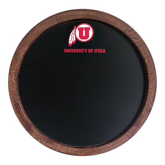 Utah Utes: Chalkboard "Faux" Barrel Top Sign - The Fan-Brand