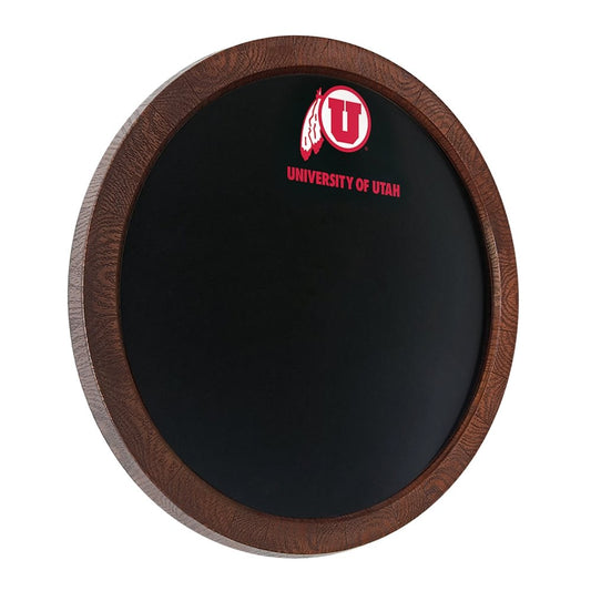 Utah Utes: Chalkboard "Faux" Barrel Top Sign - The Fan-Brand