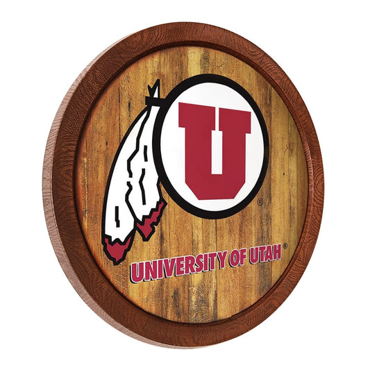 Utah Utes: "Faux" Barrel Top Sign - The Fan-Brand