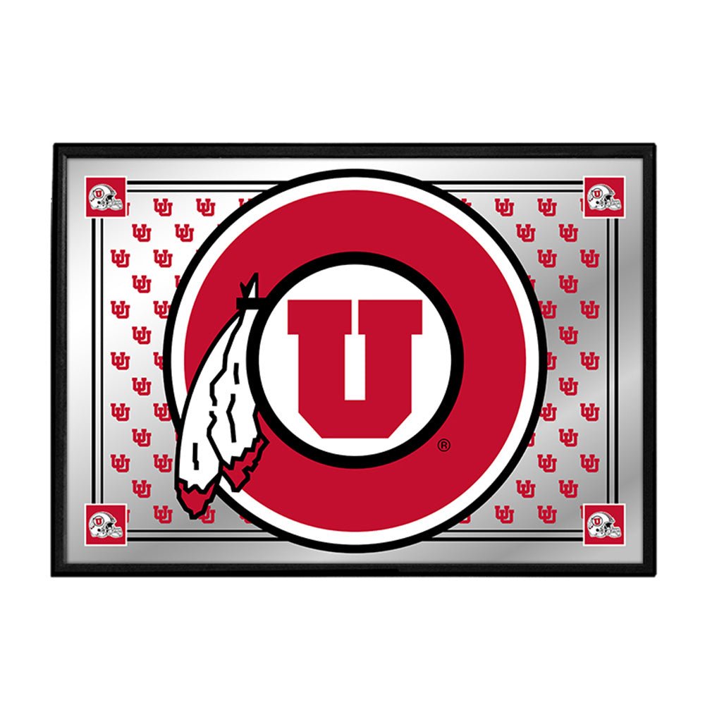 Utah Utes: Framed Mirrored Wall Sign - The Fan-Brand