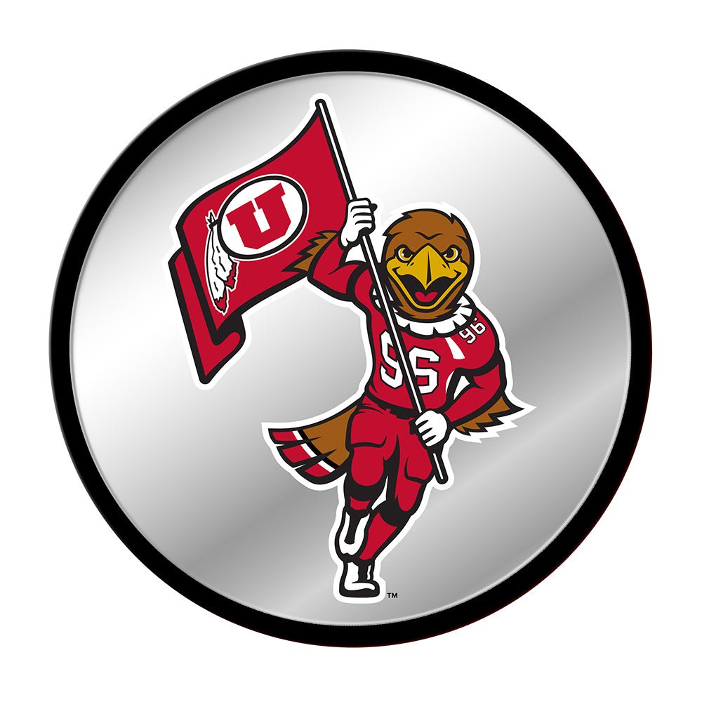 Utah Utes: Mascot - Modern Disc Mirrored Wall Sign - The Fan-Brand