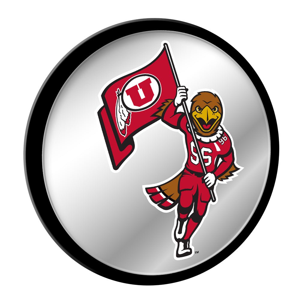 Utah Utes: Mascot - Modern Disc Mirrored Wall Sign - The Fan-Brand