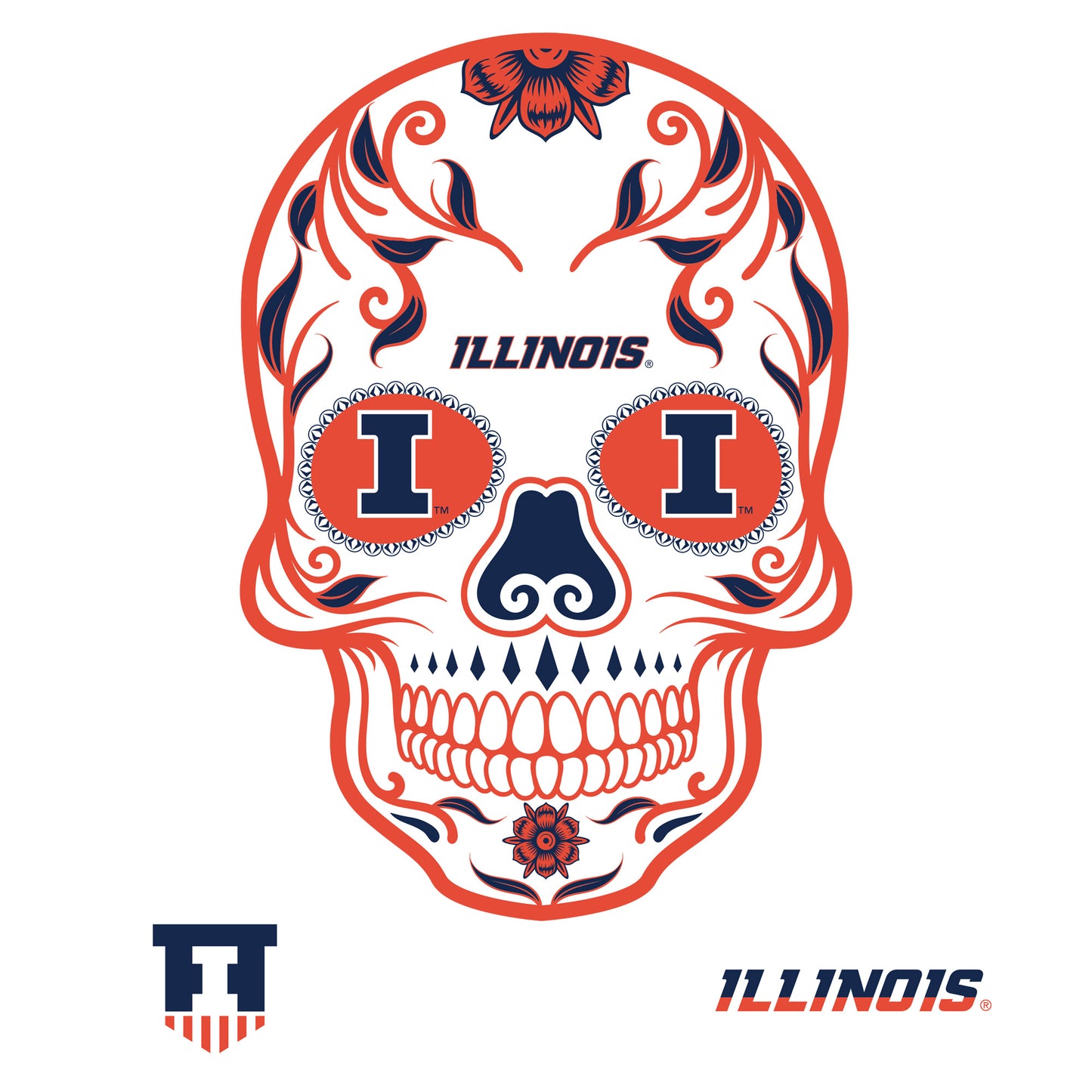 University of Illinois Fighting Illini Official NCAA Logo Poster - Costacos  Sports