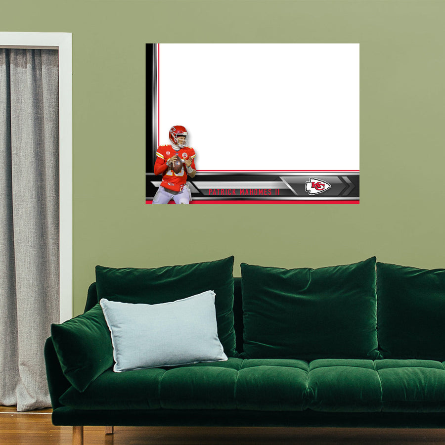 Kansas City Chiefs - Patrick Mahomes II - Dry Erase Whiteboard - Official NFL - Reusable Vinyl Wall Decal