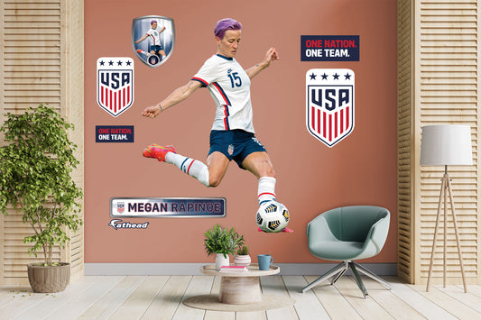 Megan Rapinoe 2020        - Officially Licensed US Soccer Removable     Adhesive Decal
