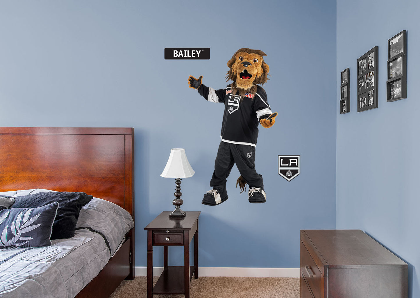 Los Angeles Kings: Bailey  Mascot        - Officially Licensed NHL Removable Wall   Adhesive Decal
