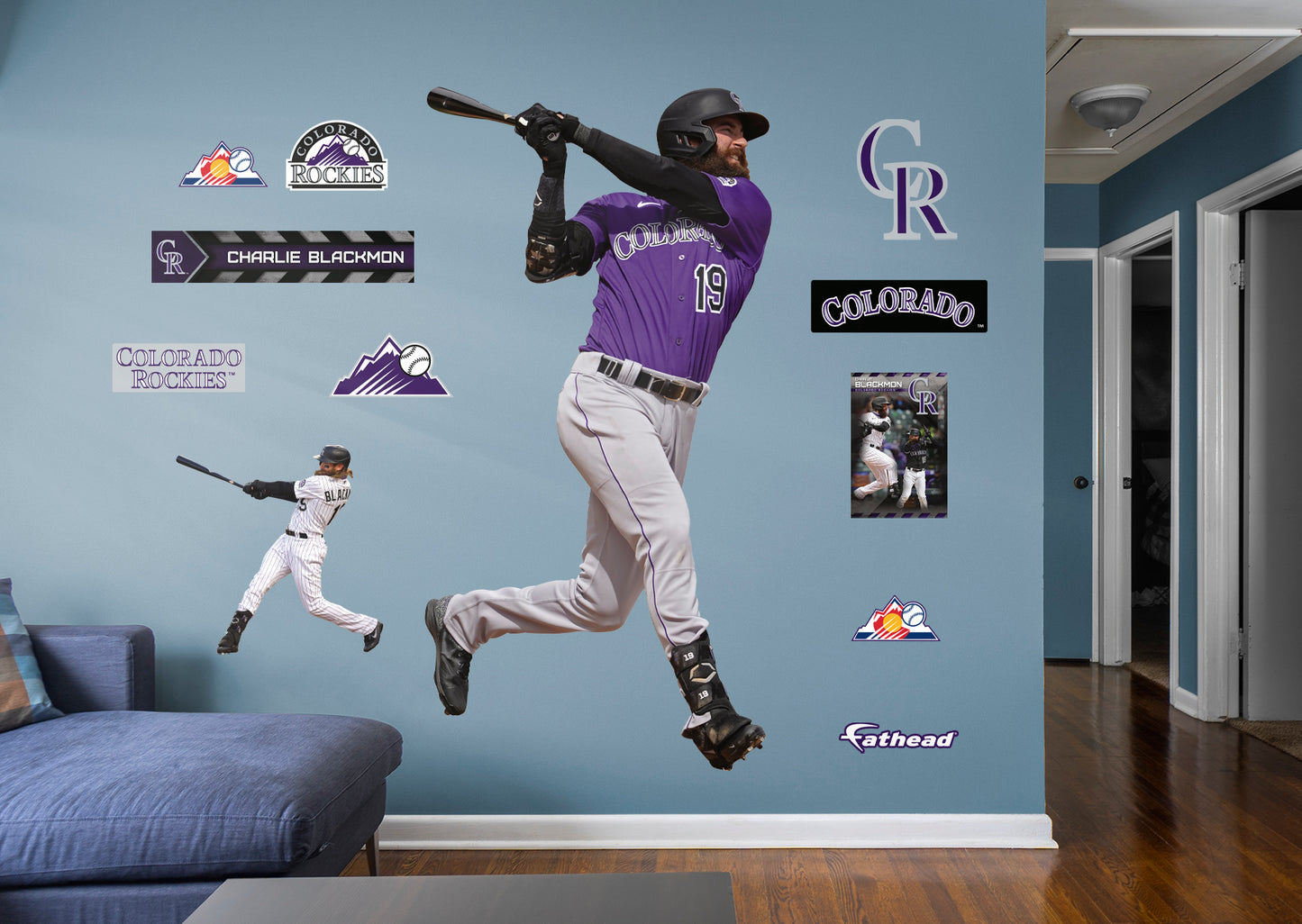 Colorado Rockies: Charlie Blackmon 2021        - Officially Licensed MLB Removable Wall   Adhesive Decal