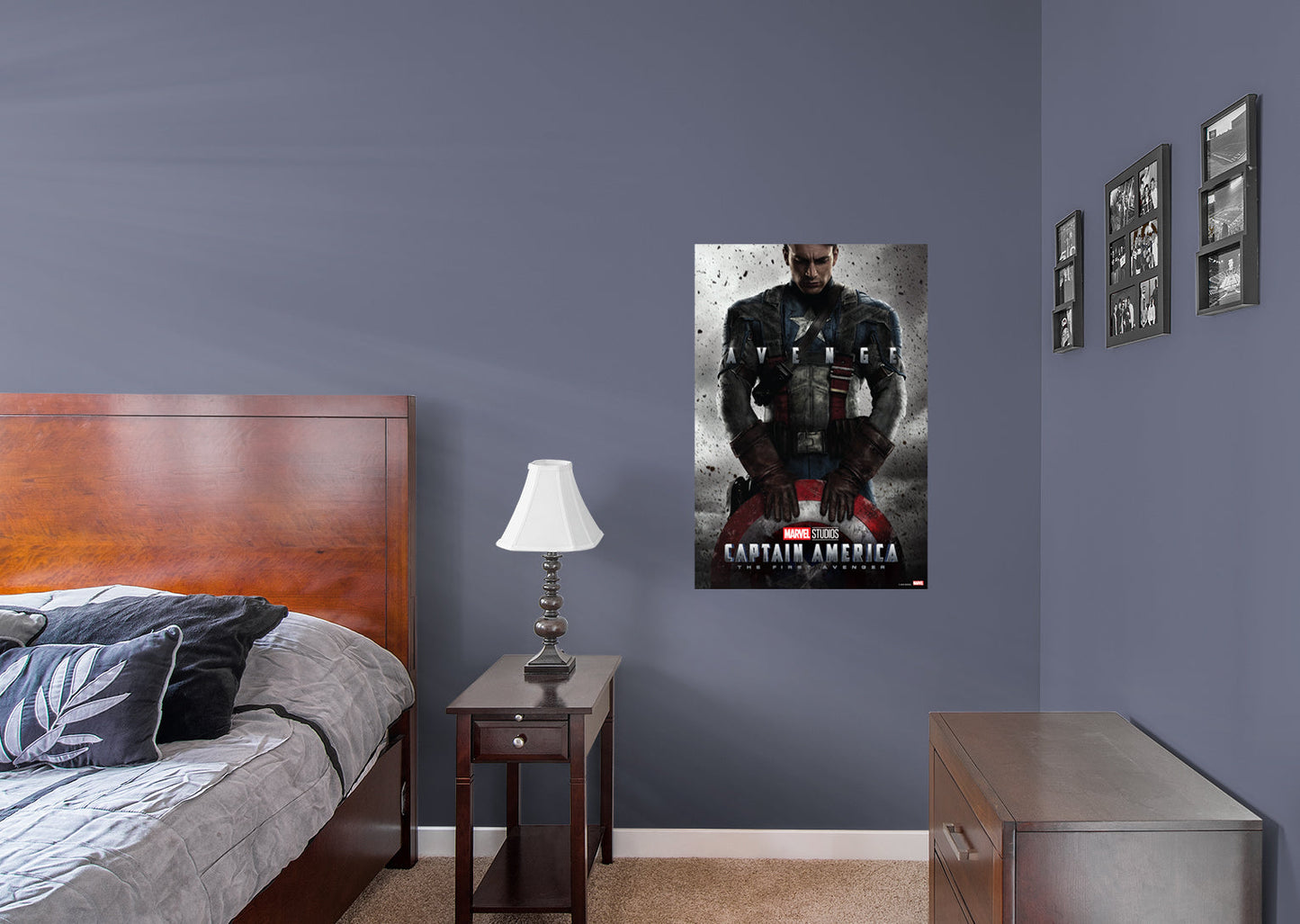 Captain America: The First Avenger Movie Posters Mural        - Officially Licensed Marvel Removable Wall   Adhesive Decal