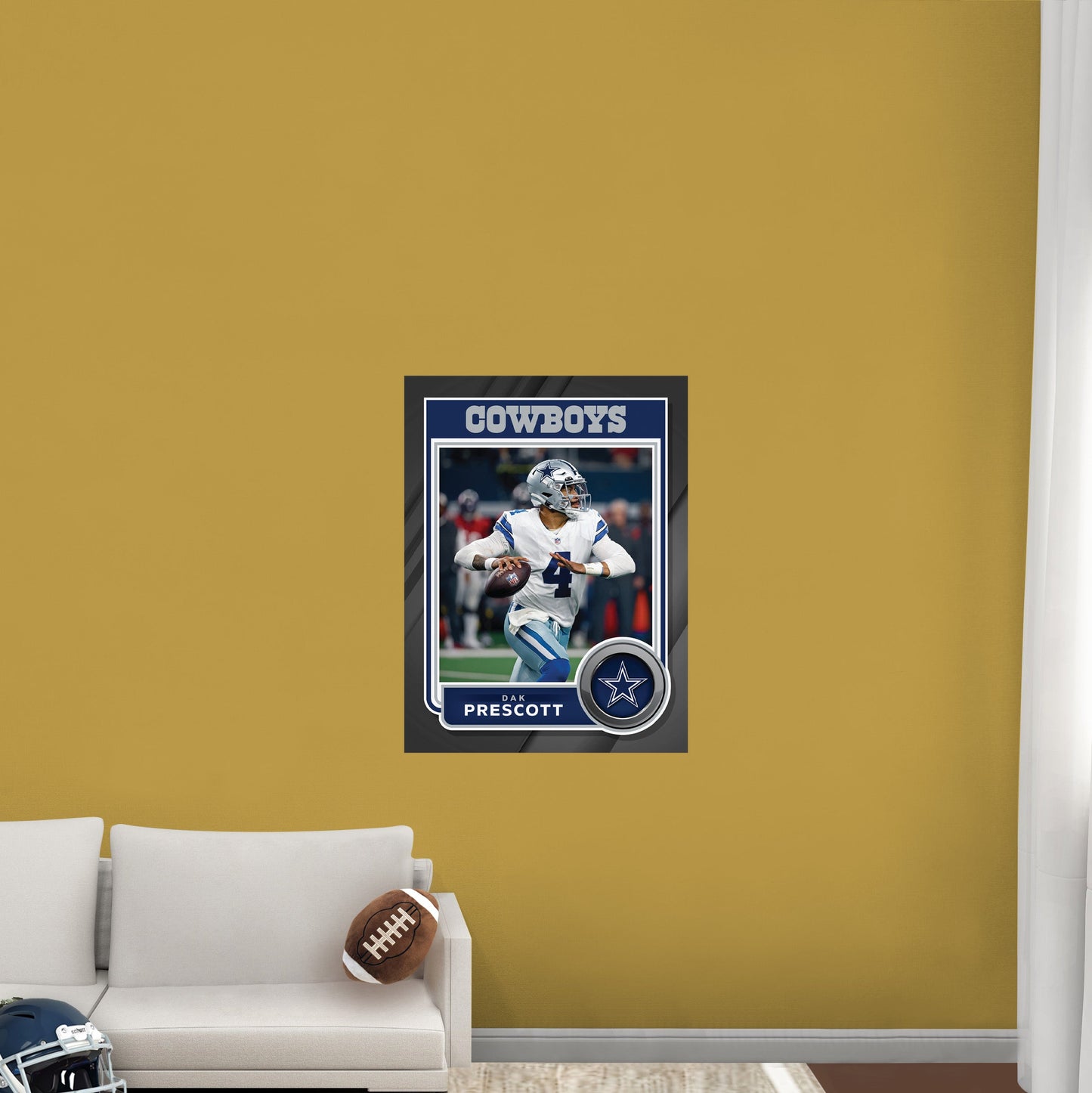 Dallas Cowboys: Dak Prescott Poster - Officially Licensed NFL Removable Adhesive Decal