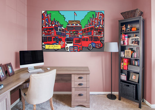 Dream Big Art:  London Mural        - Officially Licensed Juan de Lascurain Removable Wall   Adhesive Decal