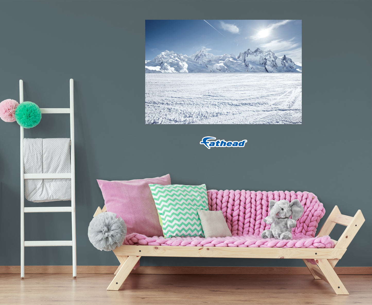 Generic Scenery:  Snow Time Poster        -   Removable     Adhesive Decal