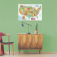 Maps of North America: United States Mural        -   Removable Wall   Adhesive Decal
