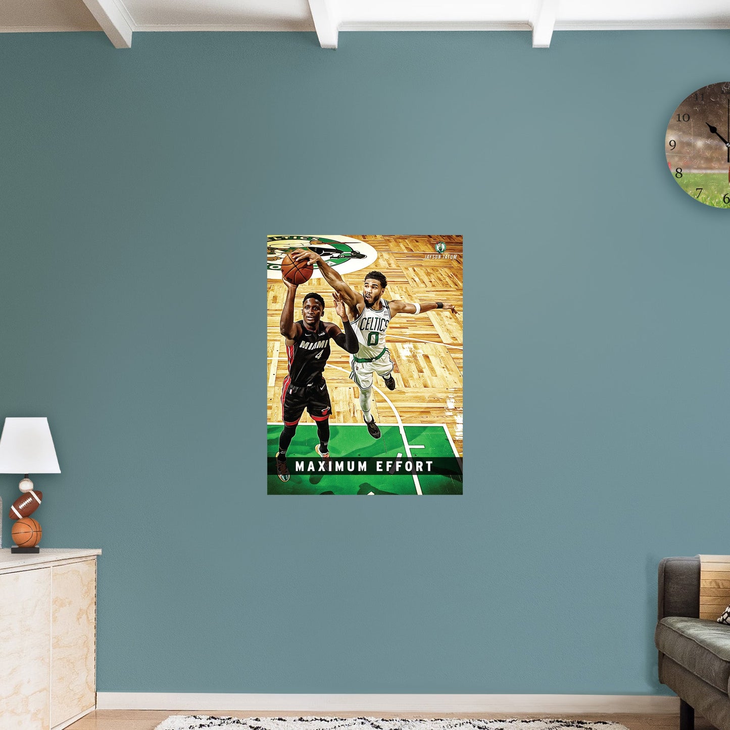 Boston Celtics: Jayson Tatum Block Motivational Poster - Officially Licensed NBA Removable Adhesive Decal